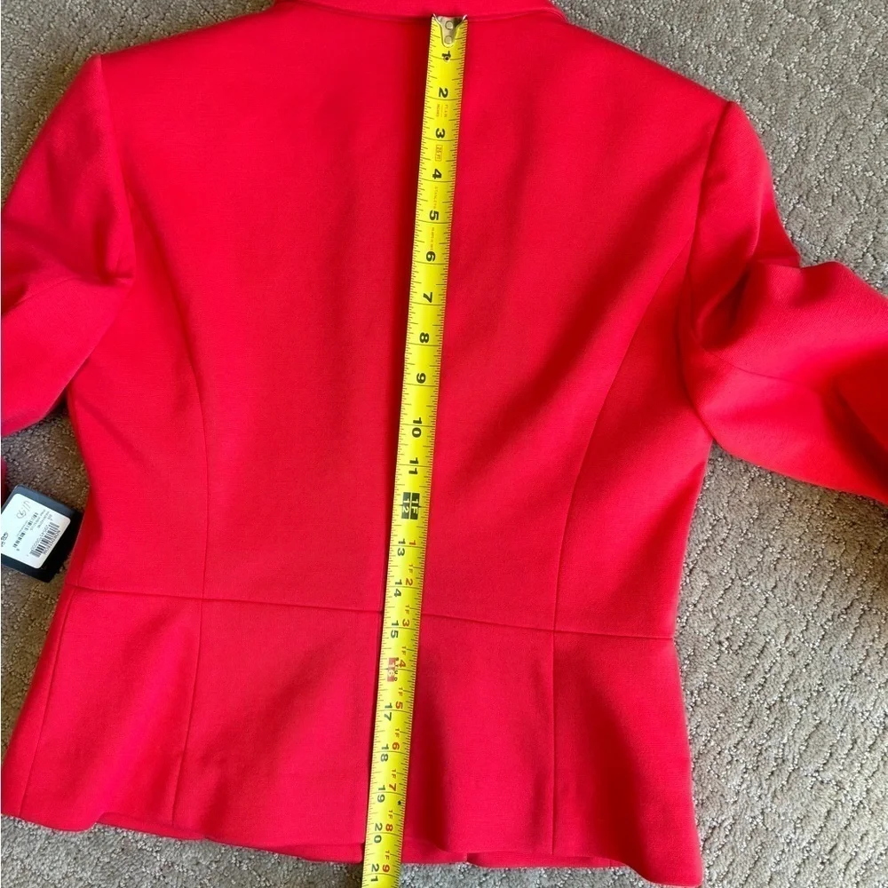 NEW Halogen Fitted Blazer Hidden Buttons Pink Hibiscus Polyester Women's Size 6 - Picture 16 of 16